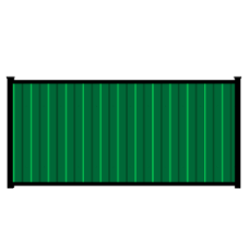 Забор вертикальный из цветного профлиста в уголке 40*40, столбы 80*80 – бетонируются
