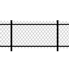 Забор из сетки рабицы натяжной на двух прожилинах 20×10, столбы 60×40
